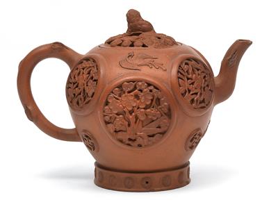 Böttger teapot with lid, - Sklo, Porcelán