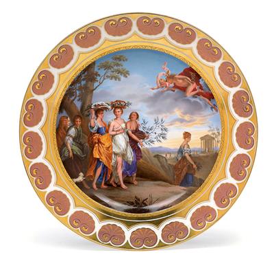 Lorenz Herr ‘Herse’ pictorial plate, - Glass and porcelain