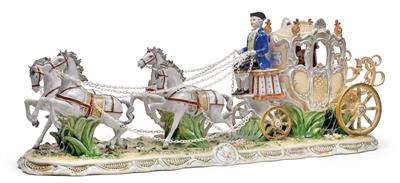 Carriage of Louis XIV., - Glass and porcelain