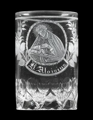 "H. Aloisius"-Becher, - Glas und Porzellan