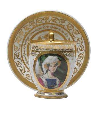 Queen Josefina of Sweden and Norway – A portrait cup, - Sklo, Porcelán