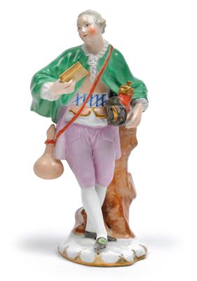A cavalier dressed as a pilgrim, - Glass and porcelain