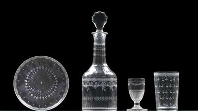 Lobmeyr glass items, - Vetri e porcellane