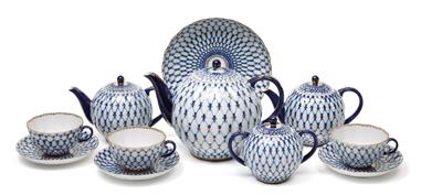 A Russian tea service, - Sklo, Porcelán