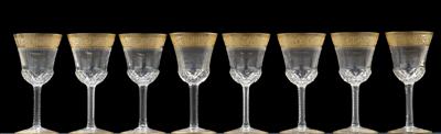 Nine Saint Louis aperitif glasses, - Sklo, Porcelán