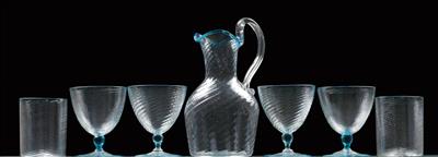 Salviati-Trinkservice, - Glas und Porzellan