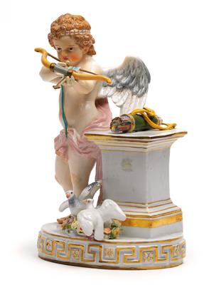 Cupid with bow and arrow, - Vetri e porcellane