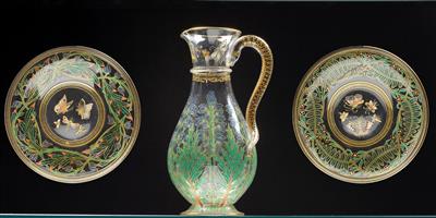 Lobmeyr – Three glass items, - Vetri e porcellane