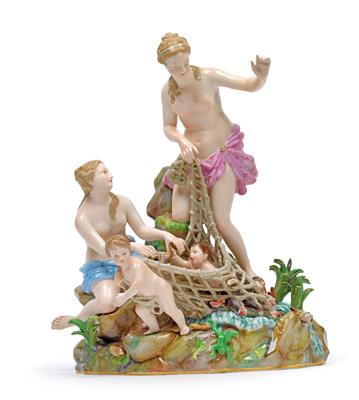 The Catch of the Tritons, - Glass and porcelain