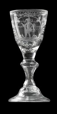 Barock-Pokal, - Glas und Porzellan