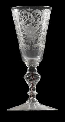 A Baroque goblet, - Sklo, Porcelán