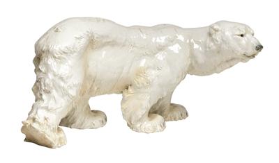 A large figure of a polar bear, - Sklo, Porcelán