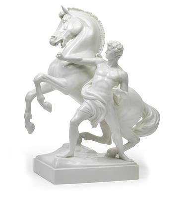Horse Tamers, - Glass and porcelain