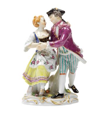 A dancing couple, - Vetri e porcellane