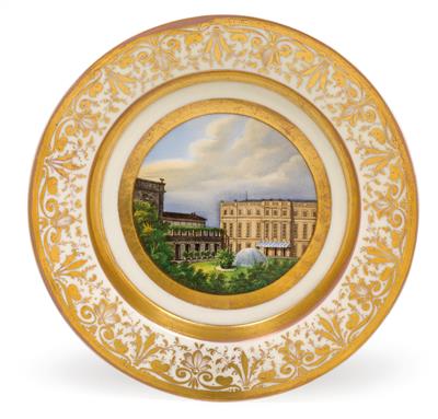 "Palais des Prinzen Albrecht in Berlin" – A veduta plate, - Glass and porcelain