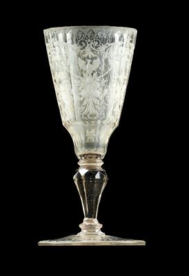 Barock-Pokal, - Glas und Porzellan