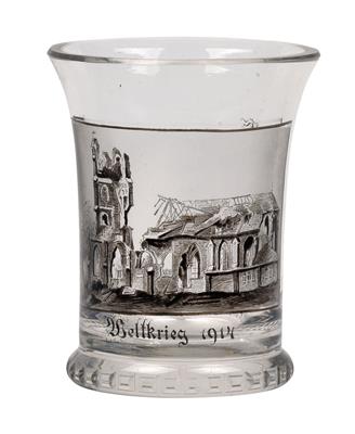 A memorial cup - WWI 1914, - Sklo, Porcelán