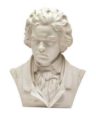 Ludwig van Beethoven – A bust, - Glass and porcelain