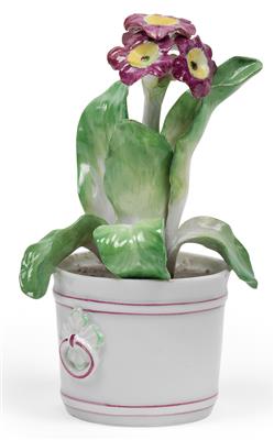A primrose in a cachepot, - Sklo, Porcelán