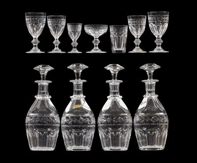 Baccarat-Trinkservice, - Glas und Porzellan