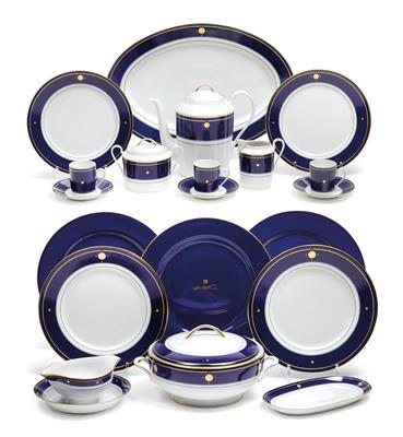 Ettore Bugatti – A dinner and mocha service, - Sklo, Porcelán