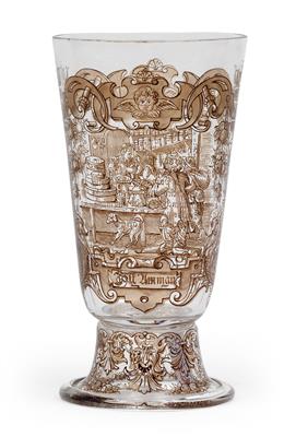 A Lobmeyr cup "Der Apotecker" (The Apothecary), - Sklo, Porcelán