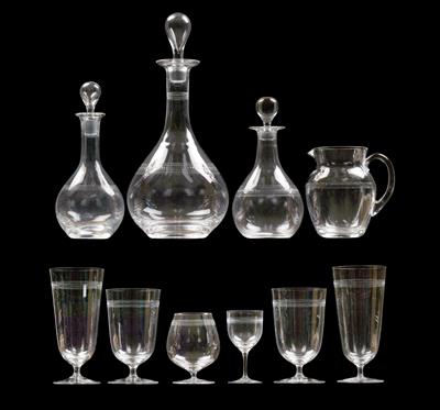 A Lobmeyr glass service [elements of], - Glass and porcelain