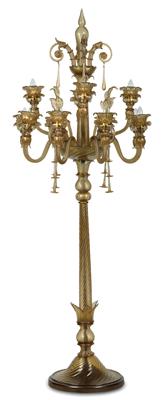 A Venetian floor lamp, - Vetri e porcellane
