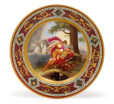 An “Endymion” pictorial plate, - Sklo, Porcelán