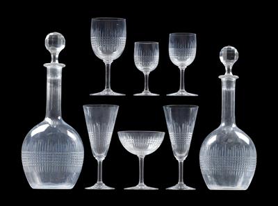A Baccarat set of glasses, - Sklo, Porcelán