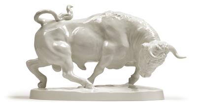 A fighting bull, - Sklo, Porcelán