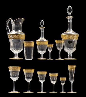 A set of St. Louis glasses, - Glass and porcelain