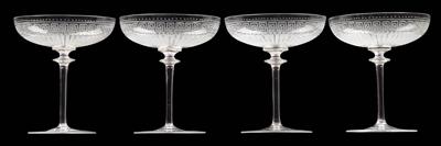 Lobmeyr champagne bowls, - Sklo a Porcelán