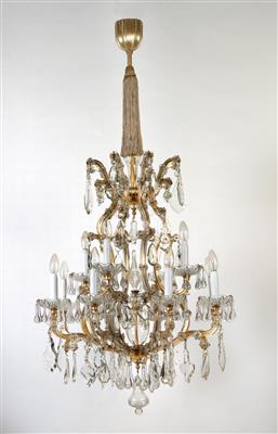 A glass chandelier in “Maria Theresa” style, - Vetri e porcellane