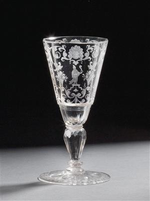 A goblet ornamented with chinoiserie, - Sklo a Porcelán