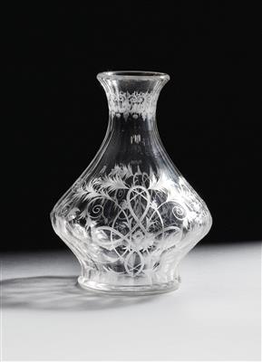 A carafe dated 3 June 1876, by Lobmeyr, - Vetri e porcellane