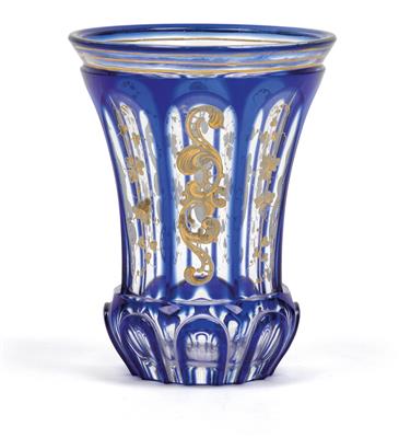 A footed beaker, - Glass and Porcelain