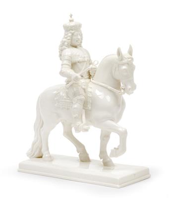 "Jan Wellem Düsseldorf" - King Jan Wellem mounted and in armour, - Vetri e porcellane