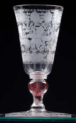 A Baroque glass, - Glass and Porcelain