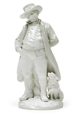 Farmer from Baden with dog, - Sklo a Porcelán