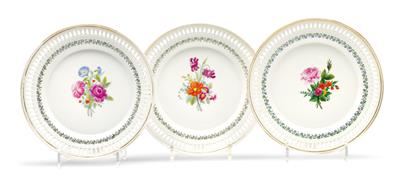 Dessert plates, - Glass and Porcelain