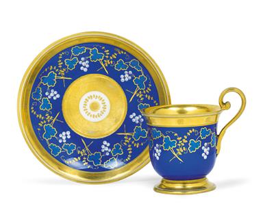 A design cup with design-saucer, - Vetri e porcellane