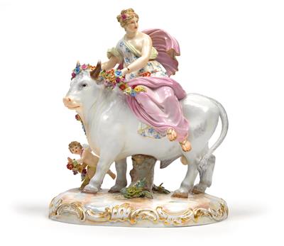 Europe mounted on the bull, - Vetri e porcellane