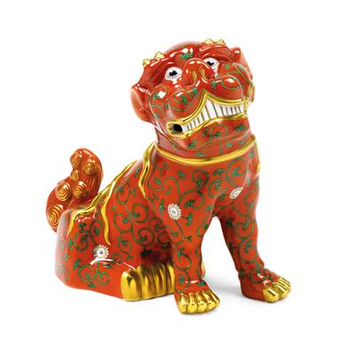 Foo Dog, Far Eastern temple dog, - Sklo a Porcelán