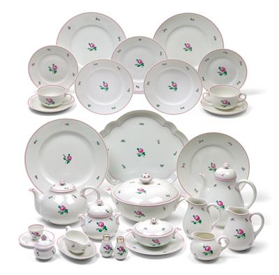 A major dinner-, coffee-, and tea service, - Glass and Porcelain