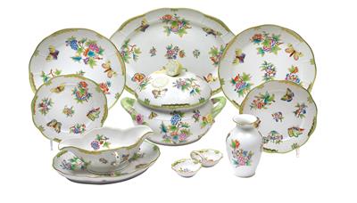 A dinner service, - Glass and Porcelain
