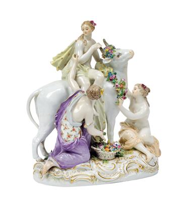 Europa Riding the Bull, - Glass and Porcelain