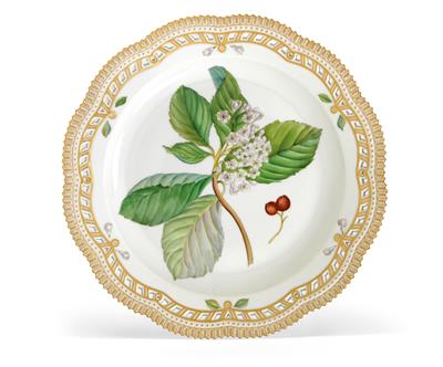 Flora Danica Plate, "Sorbus Aria Crantz" - Sklo a Porcelán