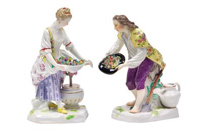 A Gardener Couple, - Sklo a Porcelán