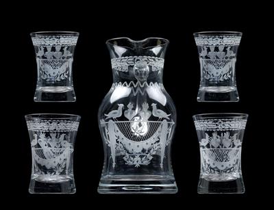 A Set of Glasses by Lobmeyr, - Sklo a Porcelán